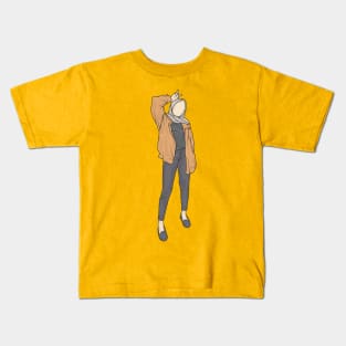 Orange Sunset Moon Collection Kids T-Shirt